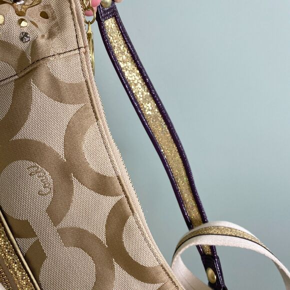 Coach Poppy Jazzy Bag Purse Signature C Canvas Graffiti Shoulder Crossbody 15311 - Picture 6 of 16